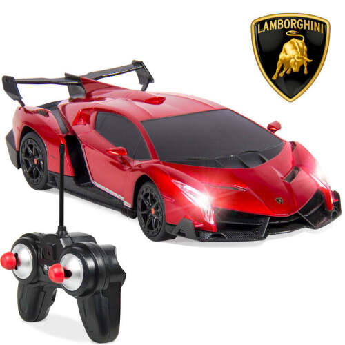 1/24 Kids RC Lamborghini Veneno Racing Car Toy w/ Lights, Shock Suspension - Lot 680