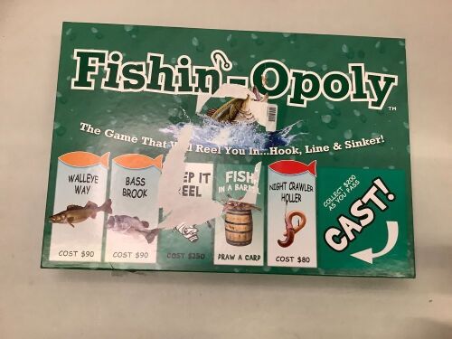 Fishin Opoly, Package Damaged, Appears New - Lot 119