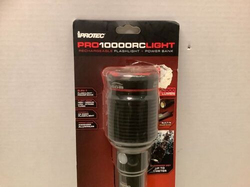 Iprotec Pro 10,000 RC Light, Rechargeable + Powerbank, Missing Charger Cord, Ecommerce Return - Lot 143