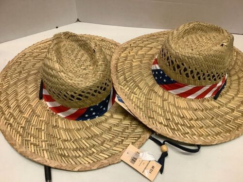 Lot of (2) Straw Hat, Appears New - Lot 182