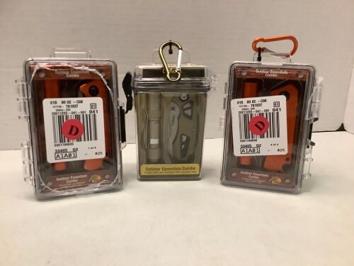 Lot of (3) Outdoor Essentials Combo Kit, Ecommerce Return, Some Cracks in cases - Lot 189