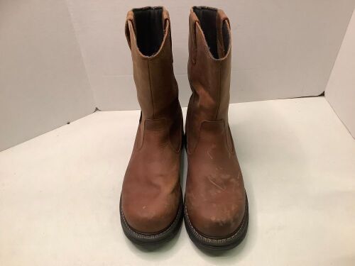 Wolverine Leather Men's Work Boots, 9.5, Ecommerce Return, Scuff Marks - Lot 226