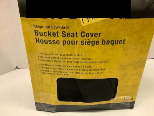 Neoprene Low Back Bucket Seat Cover, Ecommerce Return - Lot 234