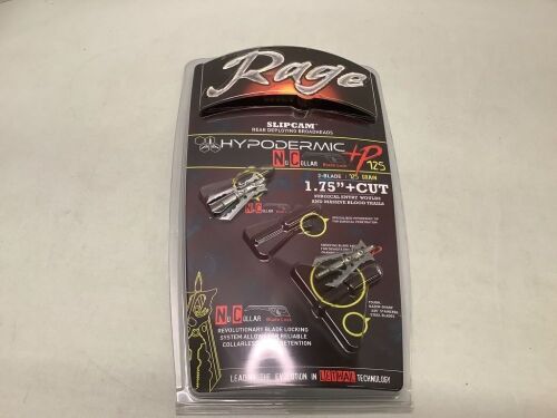 Rage Slipcam Rear Deploying Broadheads, 1 Missing, Ecommerce Return - Lot 368