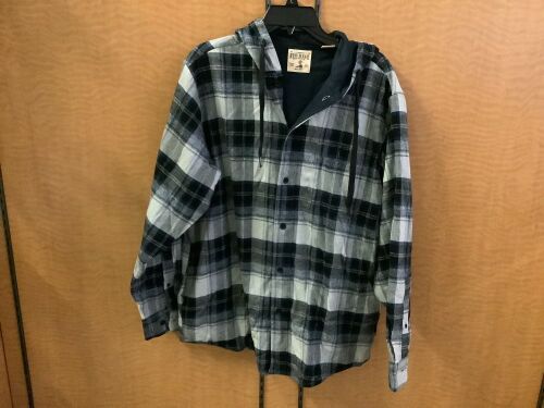 Red Head Hooded Flannel, Large, Appears New - Lot 411