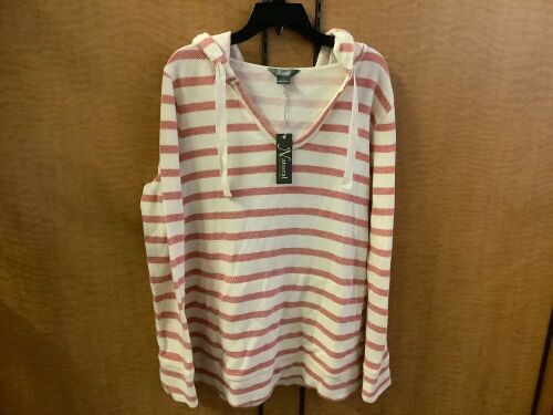 Natural Reflections Women's Stripe Hoodie, Large, Appears New - Lot 461