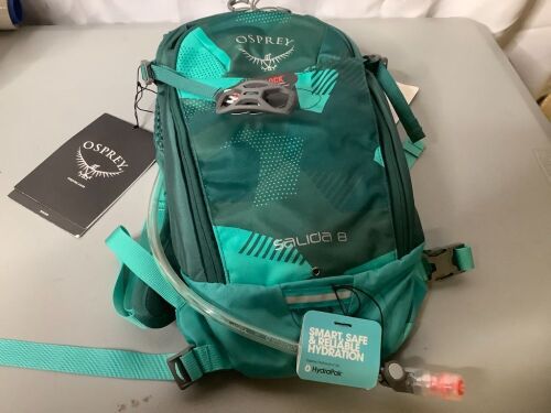 Osprey Salida 8 W/Res Teal Glass, Hydrapak, Appears New - Lot 614
