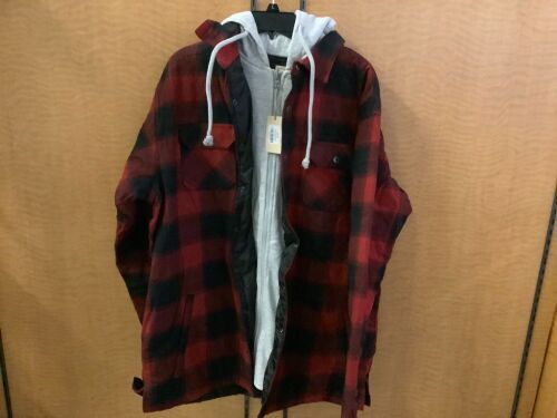 Red Head Men's Hooded Flannel, LT, Appears New - Lot 663