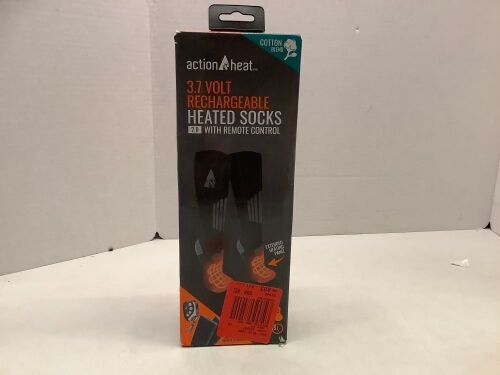 Action Heat 3.7 Volt Rechargeable Heated Socks, Ecommerce Return - Lot 715
