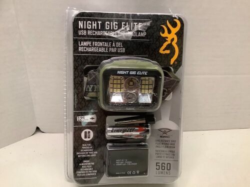 Night Gig Elite USB Rechargeable Headlamp, Powers On, Ecommerce Return - Lot 718