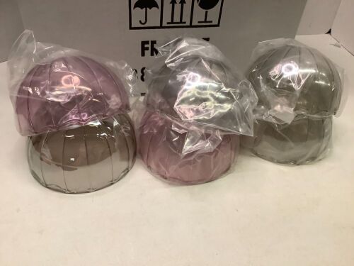 Lot of (6) Light Fixture Globes, Multi Colors, Appears New - Lot 756