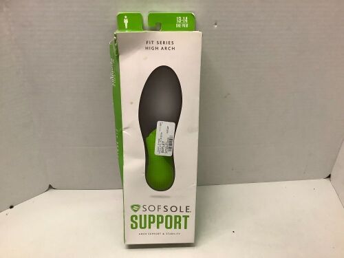 Sofsole Support Arch Support & Stability, 13-14, Appears New, Box Damaged - Lot 777