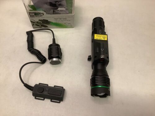 IProtec Rechargeable RM400 LSR Rail Mount Green Firearm Light + Sightable Red Laser, Powers Up, Ecommerce Return - Lot 801