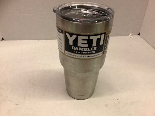 Yeti Rambler 30oz Tumbler, Lid Broken, Appears New - Lot 962