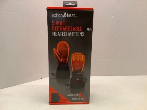 Action Heat 5 Volt Rechargeable Heated Mittens, Medium, Ecommerce Return - Lot 1002