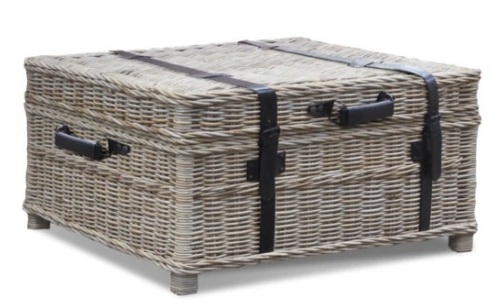 Padma's Plantation Woven Coffee Table Trunk, Appears New, Retail 647.00 - Lot 6