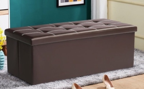 Folding Storage Ottoman Bench, Appears New - Lot 9