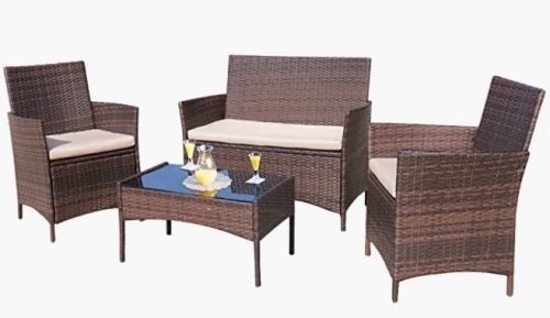 4 pc Patio Furniture Set, May Vary From Stock Photo, Possible Missing Parts, Appears New - Lot 48