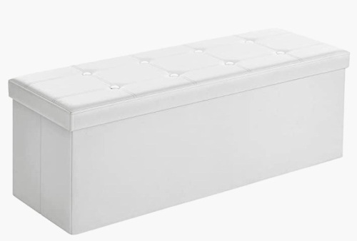Folding Storage Ottoman Bench, Appears New - Lot 51