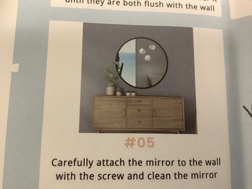Large Round Wall Mirror, Appears New - Lot 58