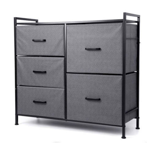Kingso Fabric 5 Drawer Dresser, Style/Color May Vary From Stock Photo, Appears New - Lot 63