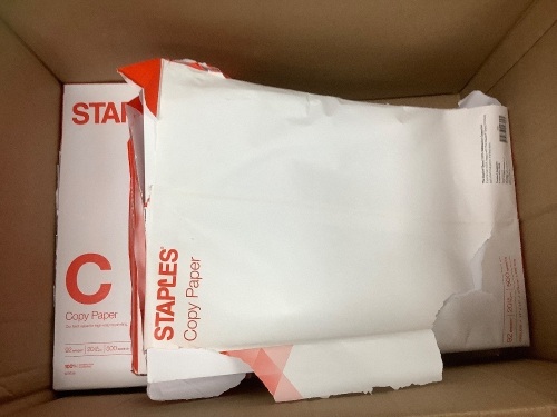 Box of Staples Copy Paper, 2-8x14, 2-11x17, E-Commerce Return - Lot 82