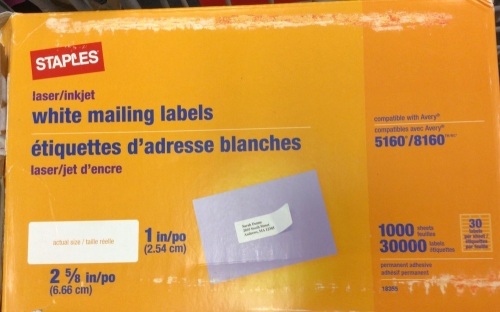 White Mailing Labels - Lot 117