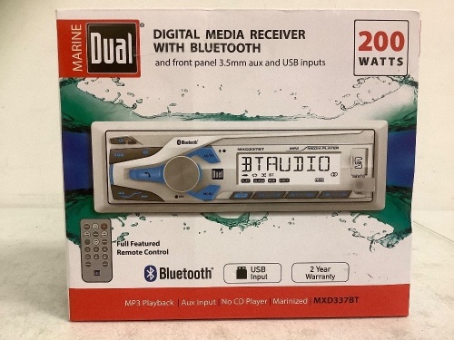 Marine Dual Digital Media Receiver w/ Bluetooth, E-Commerce Return - Lot 377