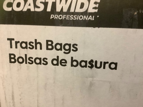 Box of Coastwide Small Trashbags, Appears new - Lot 473