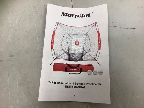 Morpilot 7ft Baseball/Softball Practice Net, Appears new - Lot 666