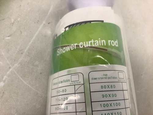 Shower Curtain Rod w/ Rings, Appears new - Lot 713