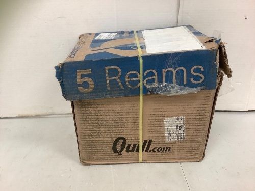 Box of 5 Reams Quill 8.5x11 Copy Paper, E-Comm Return - Lot 780