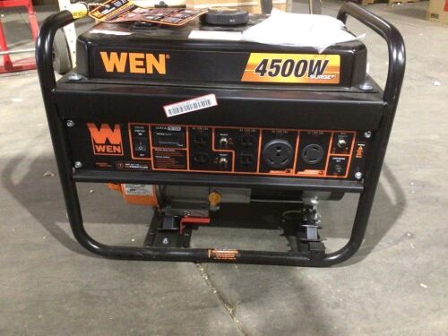 WEN GN4500 4500-Watt 212cc Transfer Switch and RV-Ready Portable Generator, CARB Compliant - Lot 63