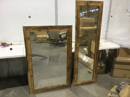 Lot of (2) Locally Handmade Rustic Mirrors  - Lot 149