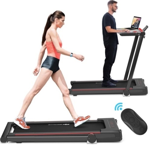 2.25HP 3-in-1 Folding Treadmill with Table, Speaker, Remote Control - Lot 309