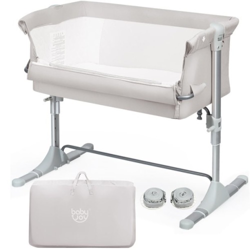 Costway Babyjoy Portable Baby Bed Side Sleeper Infant Travel Bassinet Crib with Carrying Bag  - Lot 398
