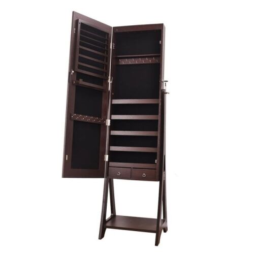 Lockable Mirrored Jewlery Cabinet with 2 Drawers  - Lot 422
