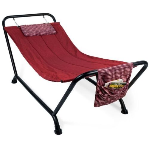 Outdoor Patio Hammock for Backyard, Garden w/ Stand, Pillow, Storage Pockets - Lot 423