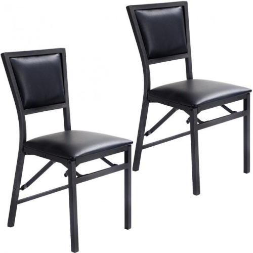 Set of 2 Metal Folding Chair Dining Chairs   - Lot 424
