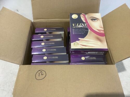 Lot of (12) V-Line Lifting Masks, 10 Pcs - Lot 528