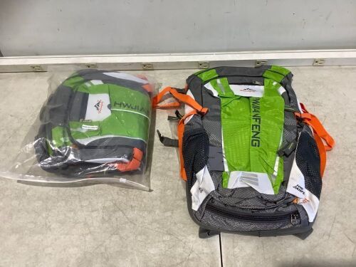 Lot of (2) Green Cycling Backpacks - Lot 545