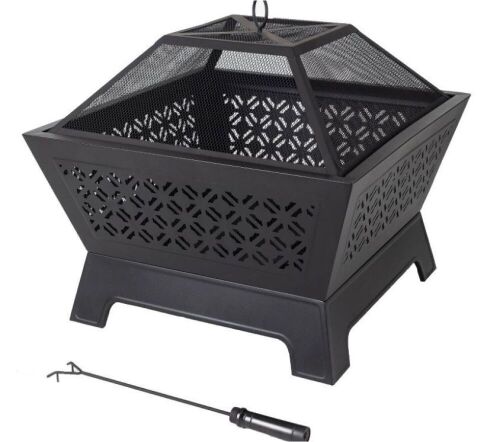 Calipso 26" Square Wood Burning Fire Pit - Lot 557