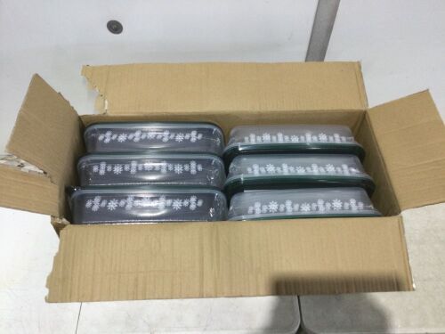 Case of (12) Snowflake Patterned Plastic Food Storage Containers, 128 oz, 2 Pack  - Lot 564