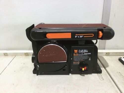 WEN 6502T 4.3-Amp 4 x 36 in. Belt and 6 in. Disc Sander with Cast Iron Base - Lot 624