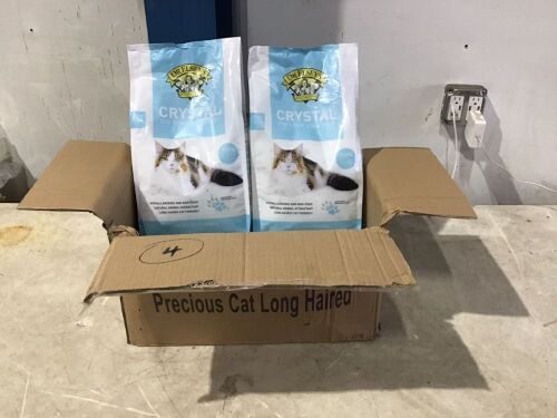 Case of (4) Dr. Elsey's Crystal Long Haired Cat Litter, 8lb Bag - Lot 633