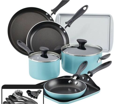 Farberware Reliance 19pc Aluminum Nonstick Cookware Set with Prestige Tools - Lot 722