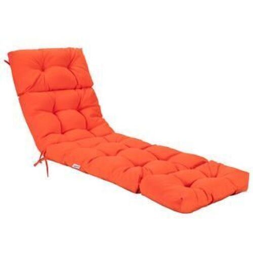 Lot of (2) 73" Padded Lounge Chaise Cushions, Orange - Lot 810