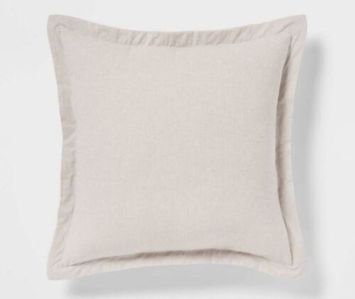Lot of (3) Euro Cotton Linen Blend Chambray Decorative Throw Pillows - Lot 893