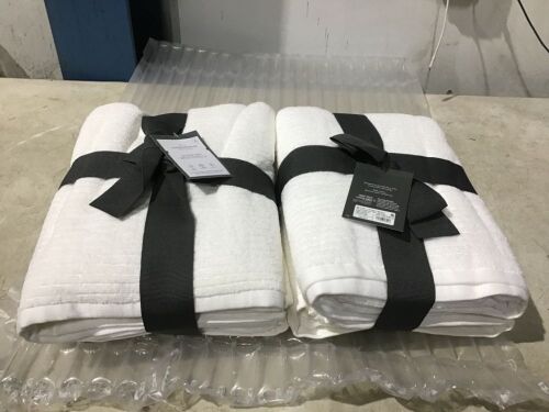 Lot of (2) Quick Dry Ribbed Bath Towel Set, 2 Pack - Lot 911