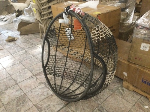 Pier1 Imports Swingasan Wicker Hanging Papasan Chair. NEW - Lot 47